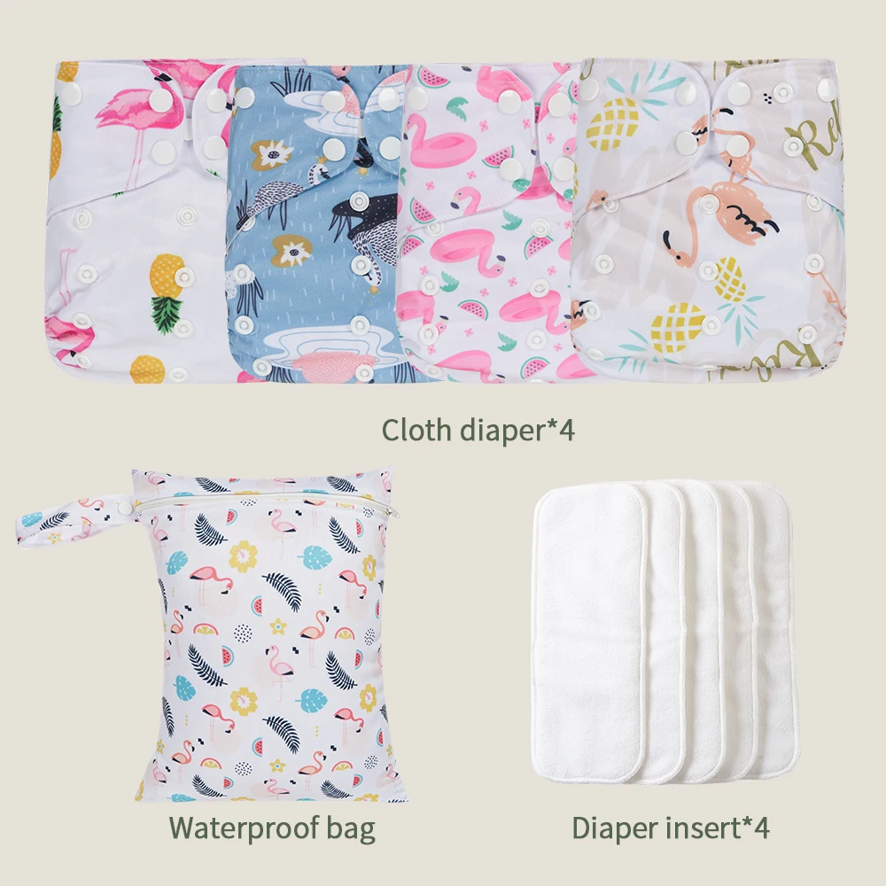 happyflute-4piece-waterproof-pocket-cloth-diaper-suit-with-4insert-wet-bag-newborn-cover-baby-pants-gift-bag