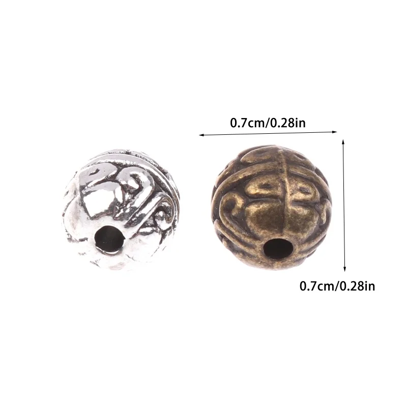 20 Stücke Vintage Legierung Perlen Antike Metall Lose Spacer Perlen Für DIY Armband Halskette Handwerk Schmuck Machen Zubehör – Detail 1