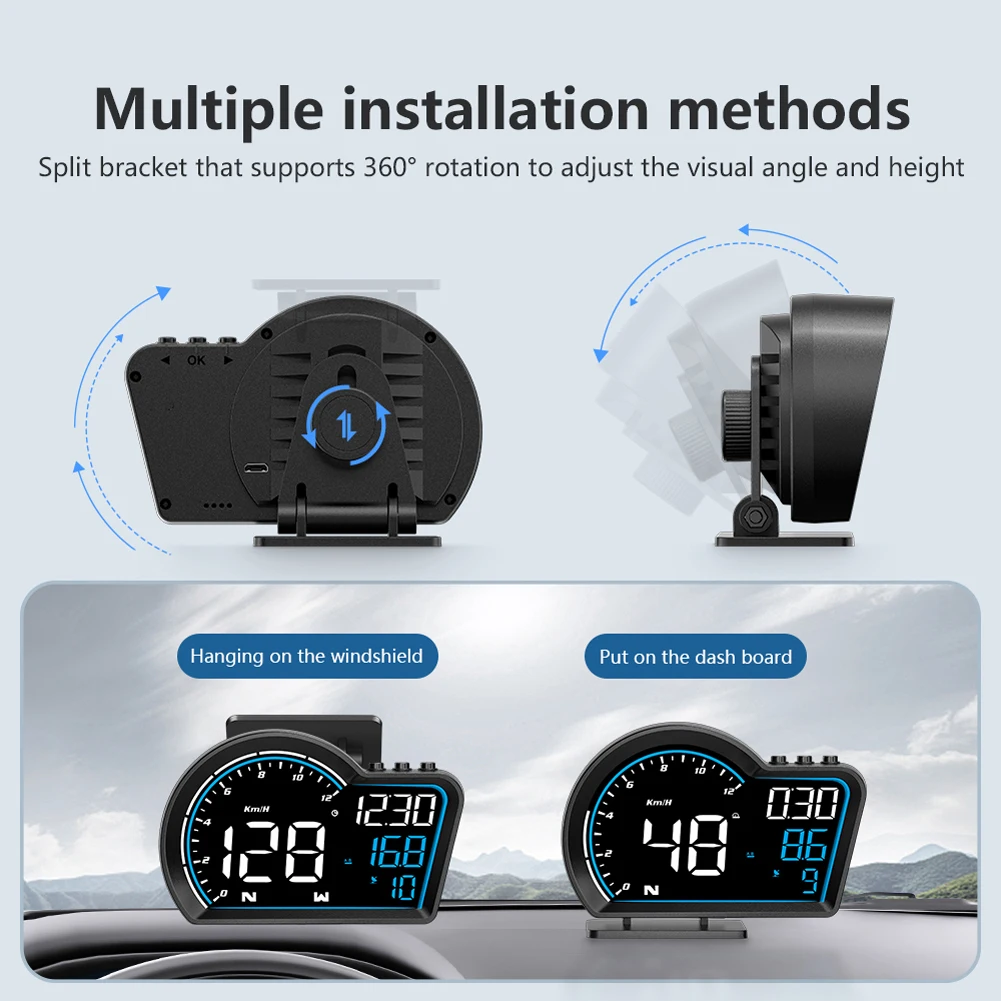 Auto Head-Up Display Projection on Glass Car Speed Windshield Projector  Adjustable Angle Wireless Charging HUD Heads-up Display - AliExpress