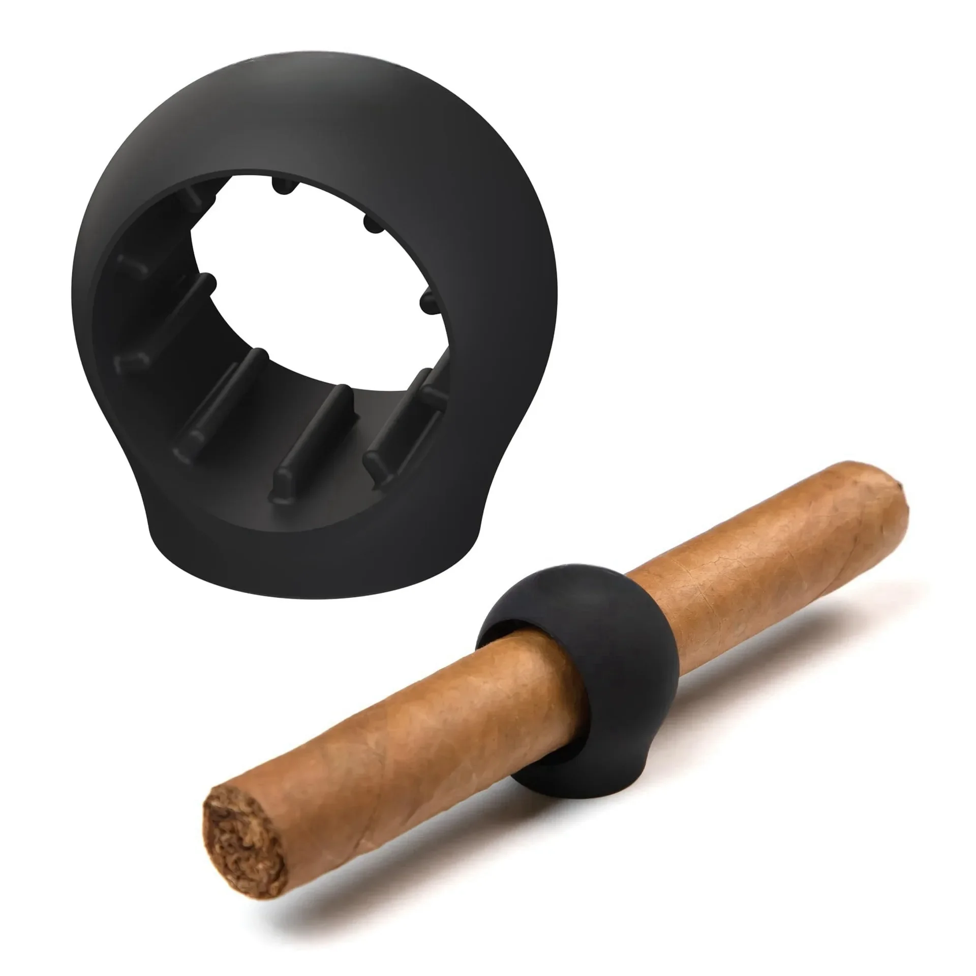 Magnetic Cigar Holder Silicone Cigar Holder for Golf Cart Portable Silicone Cigar Holder Clip Travel Smoke Groove Smoking Tool