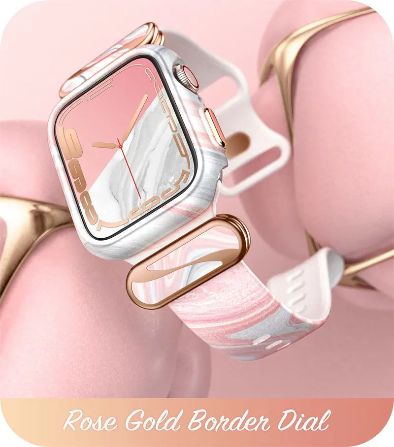 Case For Apple Watch 7/6/5/4/SE3/SE2/SE (40/41mm) I-BLASON Cosmo Luxe Series Stylish Protective Case with Adjustable Soft Strap
