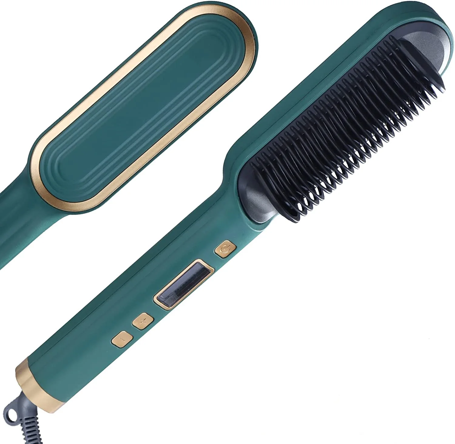 Hair Straightener Brush Lcd Hot Comb Tourmaline Ceramic Quick Heating Curling And Straightening Wet And Dry Straightening Comb