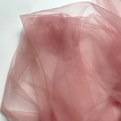Luxurious Burgundy Red Tulle Mesh - 1500x160cm (Dusty Rose)