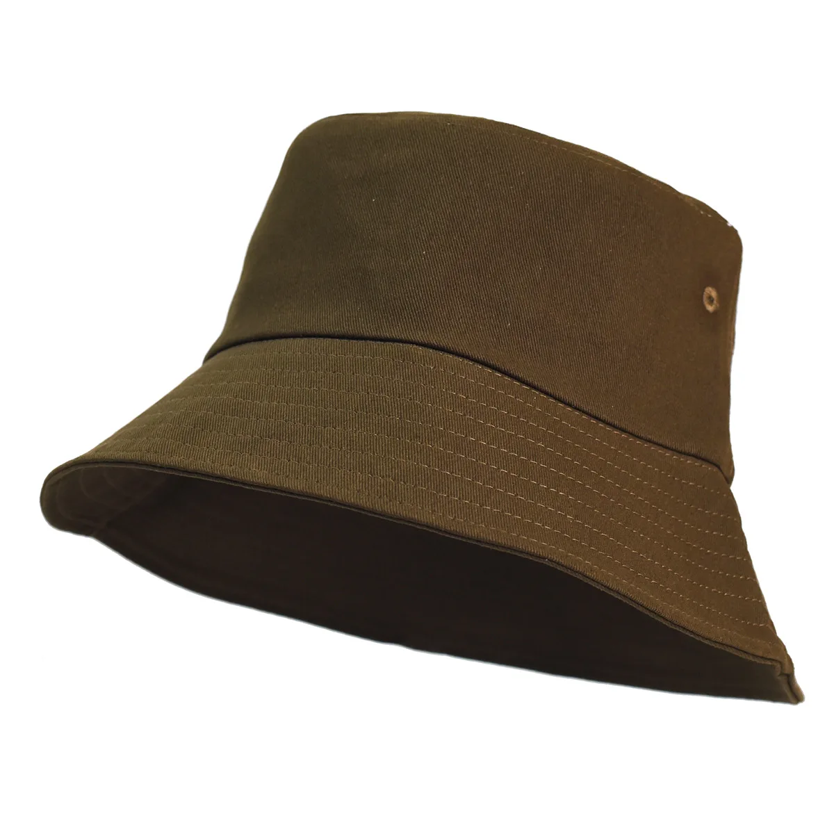 Big Head Man Sonnenhut in großer Größe für Damen, blanker Fischerhut aus reiner Baumwolle, Panama-Kappe, Übergröße, Bucket Hats, 60–61 cm – Detail 5