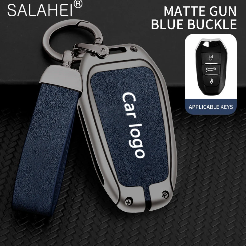

Car Key Case Cover Protector Bag For Peugeot 107 207 208 306 307 308 407 408 508 607 807 2008 3008 4008 5008 Keyring Accessories