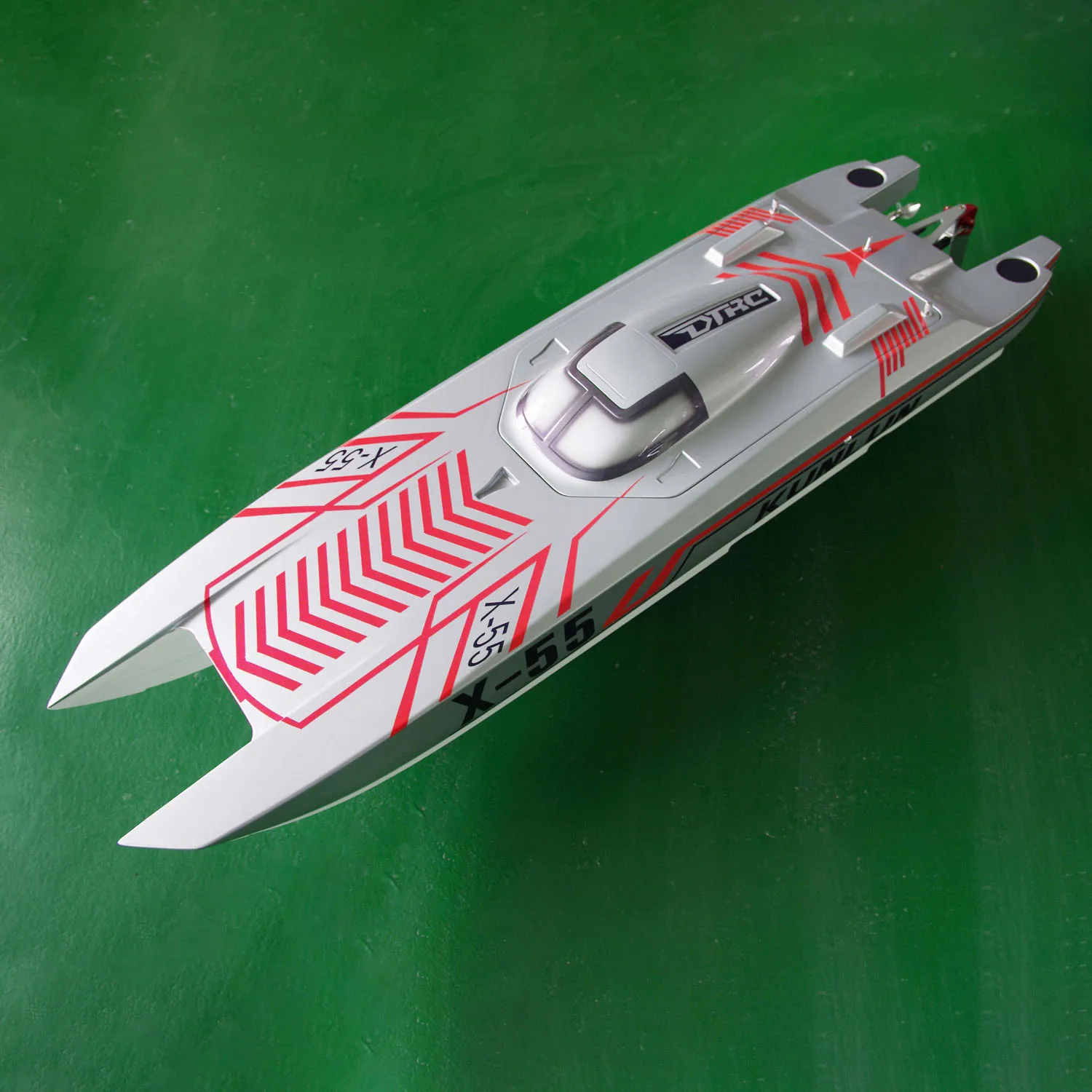 New Arrival DTRC X55 RC High-speed Racing Boats CNC Hardware 110km/h RC Boat Waterproof Ship Brushless Motor Toys Model TH22972 4