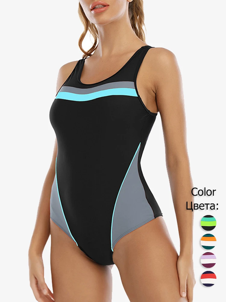 Riseado Sport One piece Swimsuit Swimwear Women 2023 One Piece Swimming Suit for Women Bathing Suit