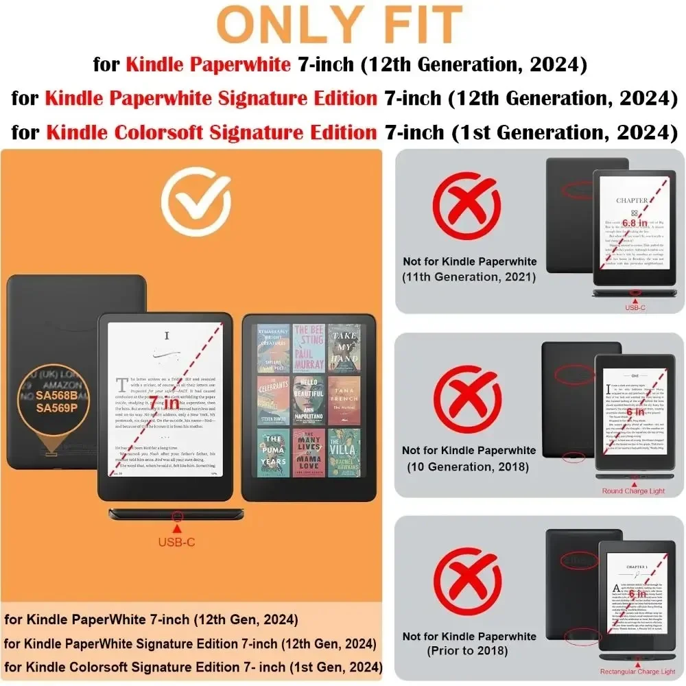 3PCS PET Soft Film Screen Protector For Kindle Paperwhite 2024 12th Gen 7in For Colorsoft Signature Edition 2024 Protective Film 2