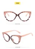 New Design Comfortable Spliced Colors Cat Eye Shape Anti Blue Light Blocking Computer Optical TR90 Frame Glasses Eyewear 5