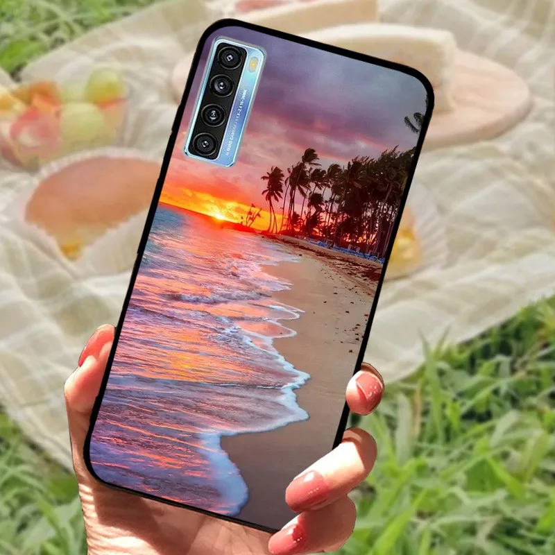 Elegant Black Marble Silicone Soft Case - Protective Bumper Cover