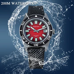 SEESTERN 62MAS Diver Men Watch 38mm Original Sapphire NH35 Automatic Mechanical Wristwatch Luminous Date Ceramic 200M Waterproof