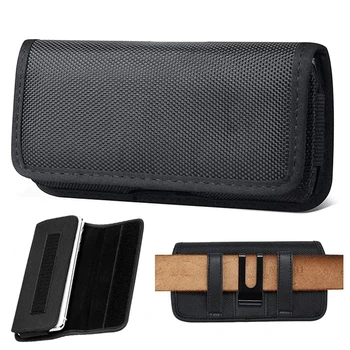 Sacoche Téléphone en Nylon Clip Ceinture Pochette 3.5 à 6.3 Pouces iPhone 13 Samsung Galaxy Xiaomi