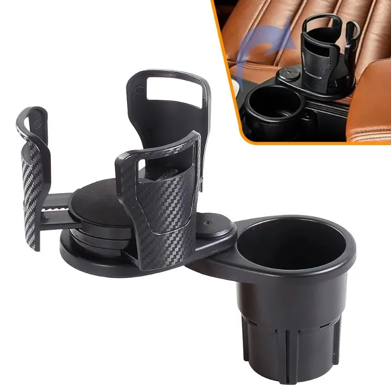 Car Drink Holder Multifunction Adjustable Cup Holder 360° Rotation Stable Anti-Slip Auto Parts Storage Box Car Water Cup Holder