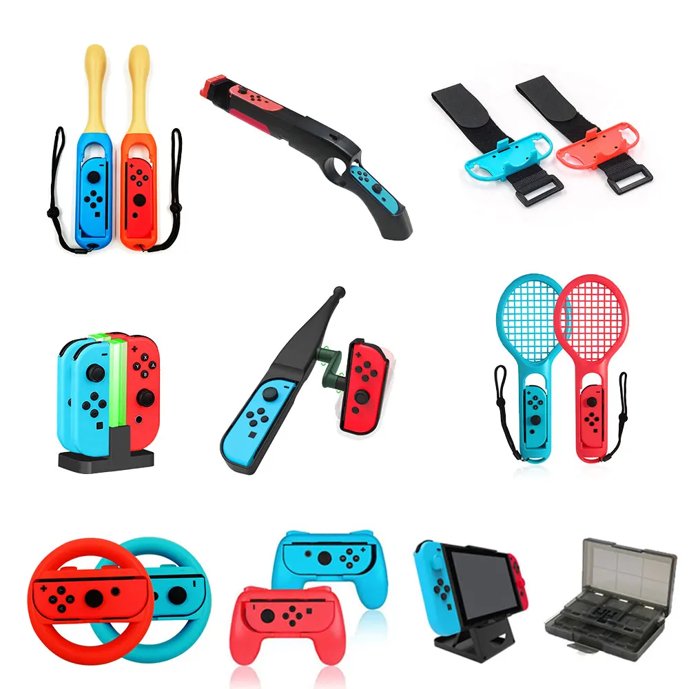 Accessori Di Gioco Per Nintendo Switch Gun Just Dance Polso Dock Di Ricarica Racchetta Da Tennis Drum Stick Canna Da Pesca Nintendo Joy-Con