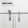 56-60" W × 76" H Glass,Frameless with Handle and Seal Strip for Waterproof,Sliding Shower Door in Stylish and Modern,Sliver 2
