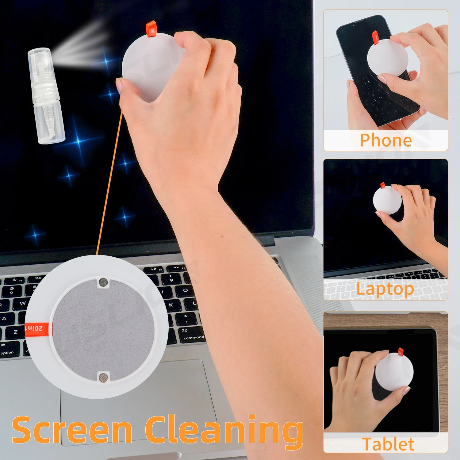 USLION 5/20/21 in 1 Cleaner Kit with Storage Box for PC Tablet Camera Phone Keycap Puller Earphone Cleaning Tools for Airpods 5