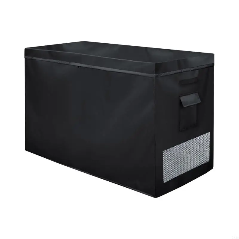 Waterproof and Dustproof Cover for 14-16 Cubic Feet Chest Deep Freezer with Double Zippered Ventilation and Storage Pocket
