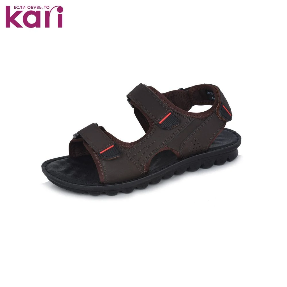 Sandals for men T.TACCARDI FM21SS 51A summer brown leather casual everyday  outdoors crocs shoes flip flops clogs beach| | - AliExpress