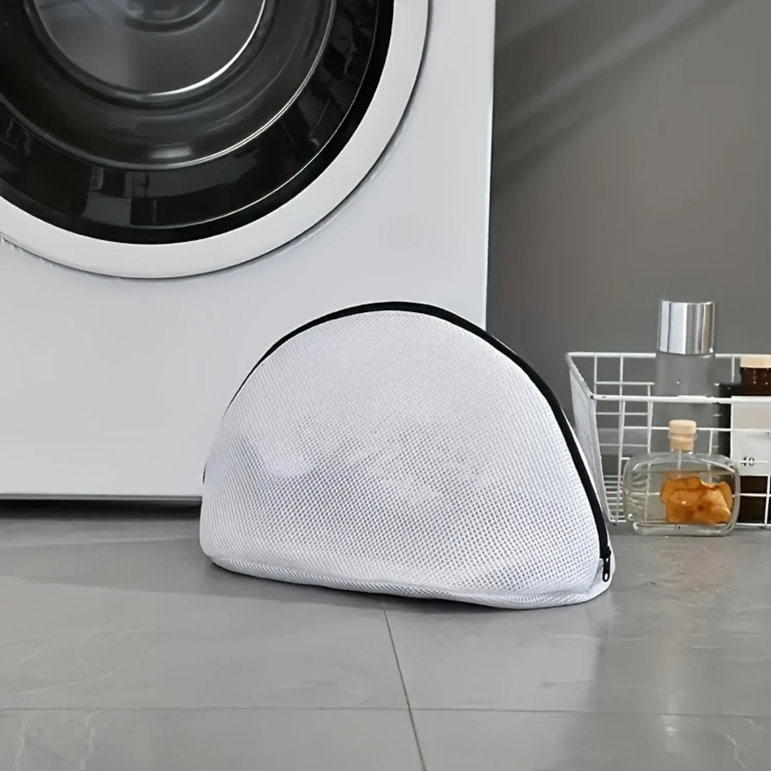 1PC Mesh Laundry Bag Zips Shoe Washing Bag 4
