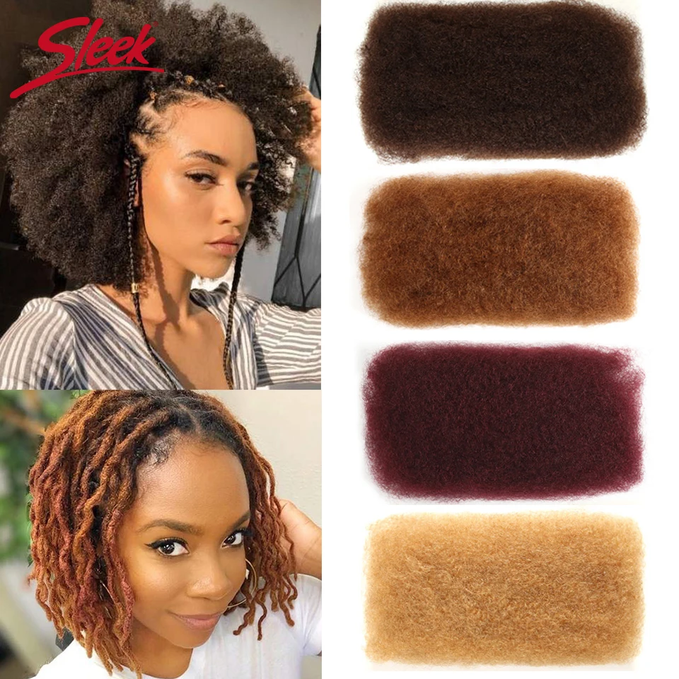 

Sleek Brazilian Afro kinky Curly Bulk Human Hair For Braiding Remy Hair 1 Bundle 50g/pc Natural Color Braids Hair No Weft