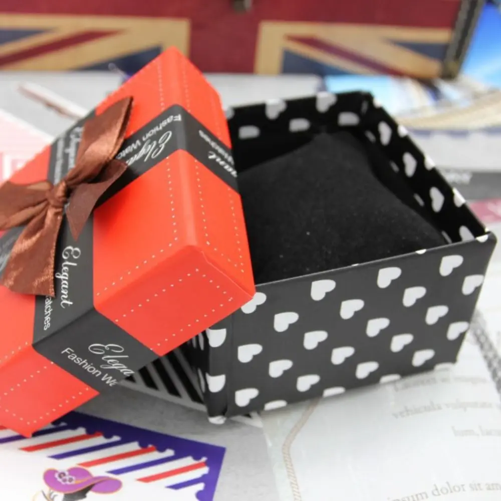 Simplicity Paper Watch Case Fall prevention Wear-resisting Bow Paper Box Durable Cartoon Bracelet Packaging Box