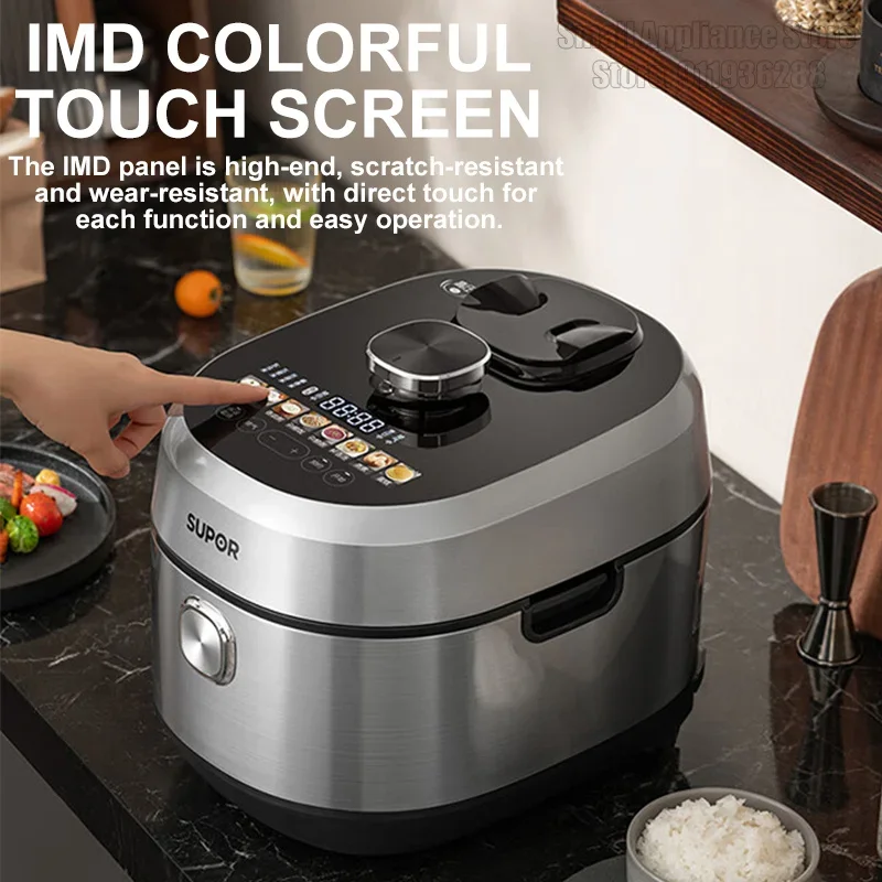 SUPOR IH Electric Pressure Cooker 5L Multi-Function IMD Touch Screen Rice Cooker 112kpa High Pressure Home Kitchen Appliance 4