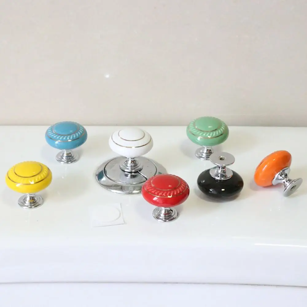 Universal Round Shaped Toilet Tank Button New Labor-saving Ceramic Cabinet Drawer Knob Toilet Tank Button Aid Toilet