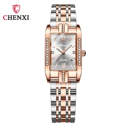 Exquisite Romantic Gift for Female Calendar Vintage Fashion Women Watches Quartz Wristwatch Rhinestone RoseGold Dial Waterproof