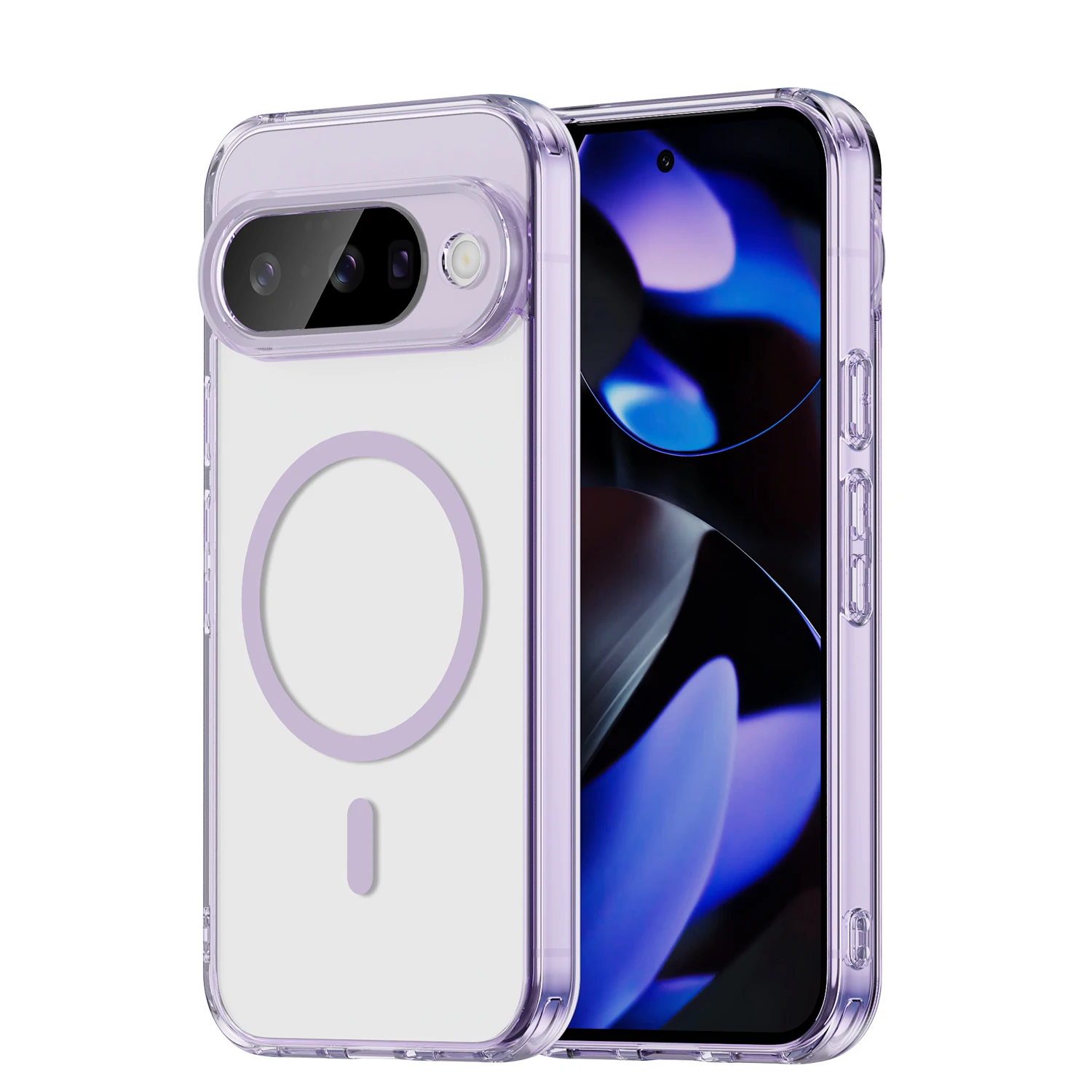 Luxury Magnetic Transparent Case with Camera Protection - Shockproof Clear Cover