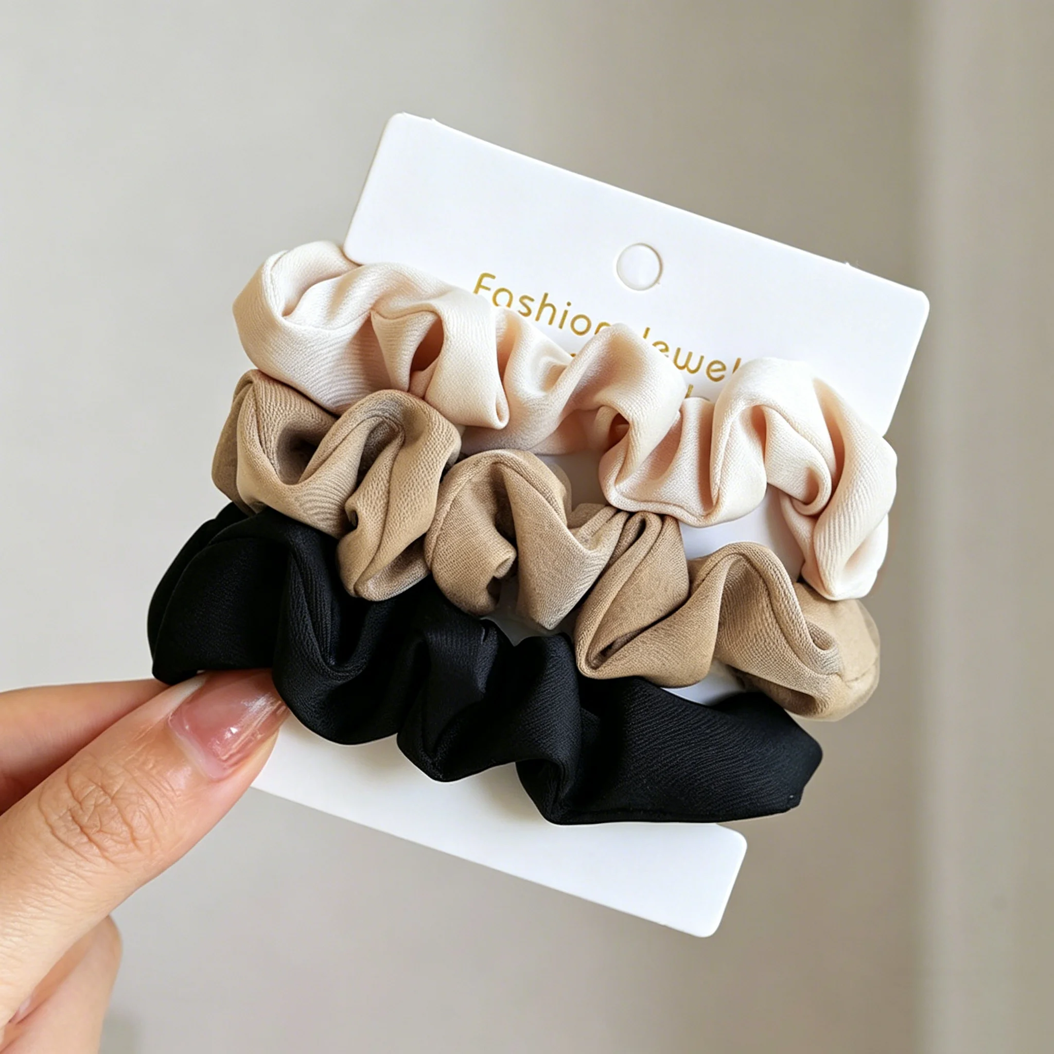 Set 3 elastici per capelli in raso per donna accessori acconciatura_voghion.com