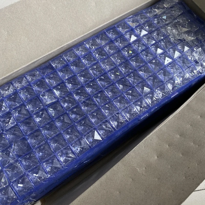 

1540pcs/box 14mm Crystal Square Beads In 2 Holes For Home Decoration Accessories Crystal Curtain Beads Chandelier Bead