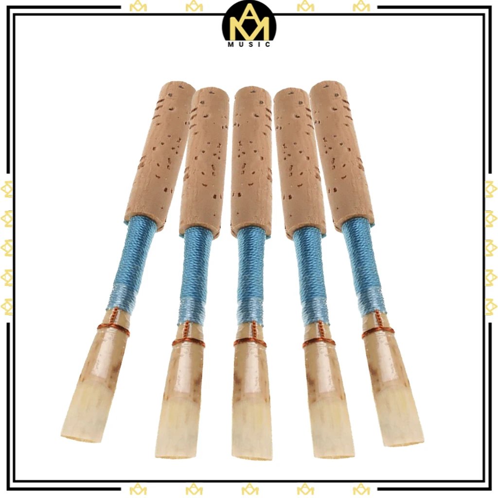 

5PCS Bulrush Oboe Reed Soft Mouthpiece Orchestral Medium Light Blue Color Woodwind Instrument Parts New