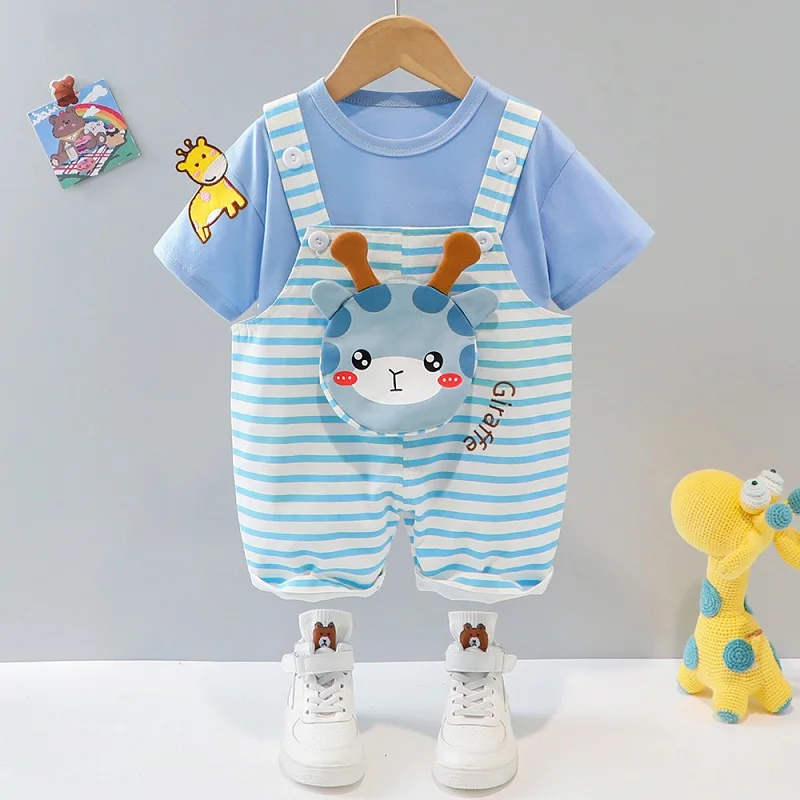 Newborn Baby Girls and Boys Clothing Suit For Spring summer Grils Bows Set New Cute Overalls Baby Clothing Set For Boys Clothes Baby Clothing Set classic