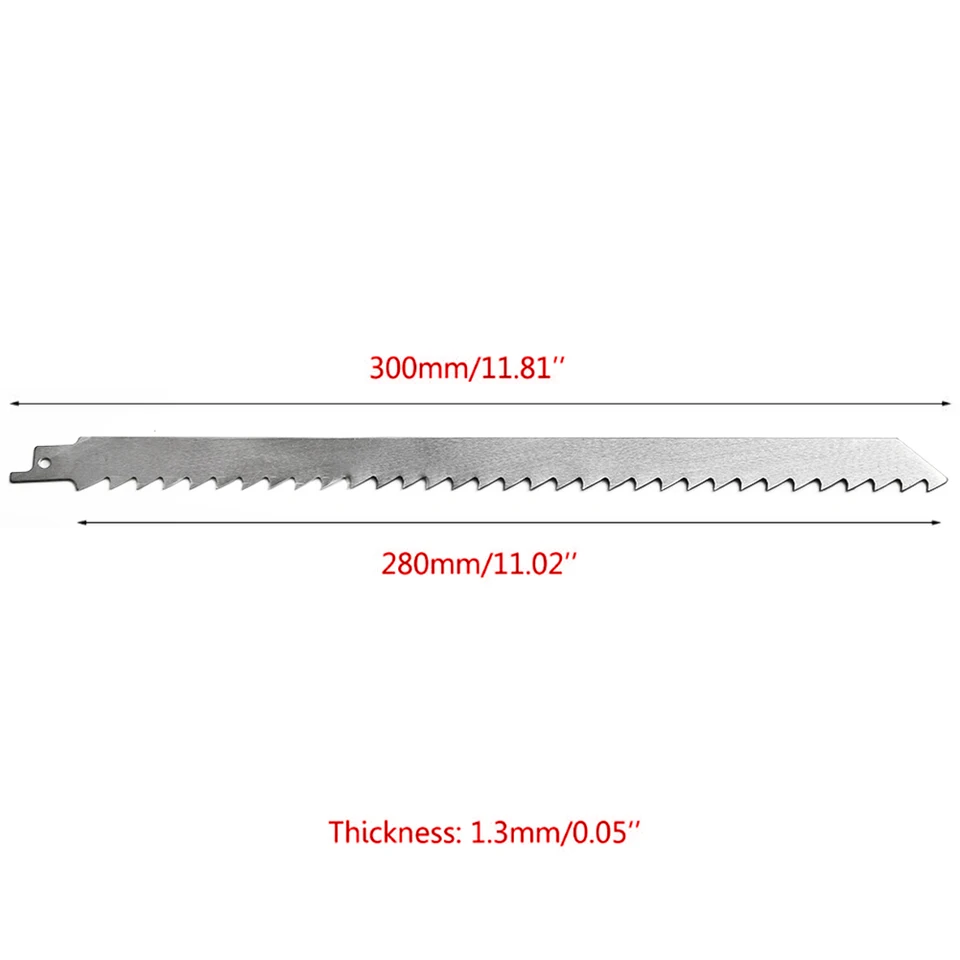 Lames De Scie Alternative En Acier Inoxydable – Lot De 2 – Longueur 300 Mm – Pour Coupe Viande, Os, Glace, Bois, Métal - 4