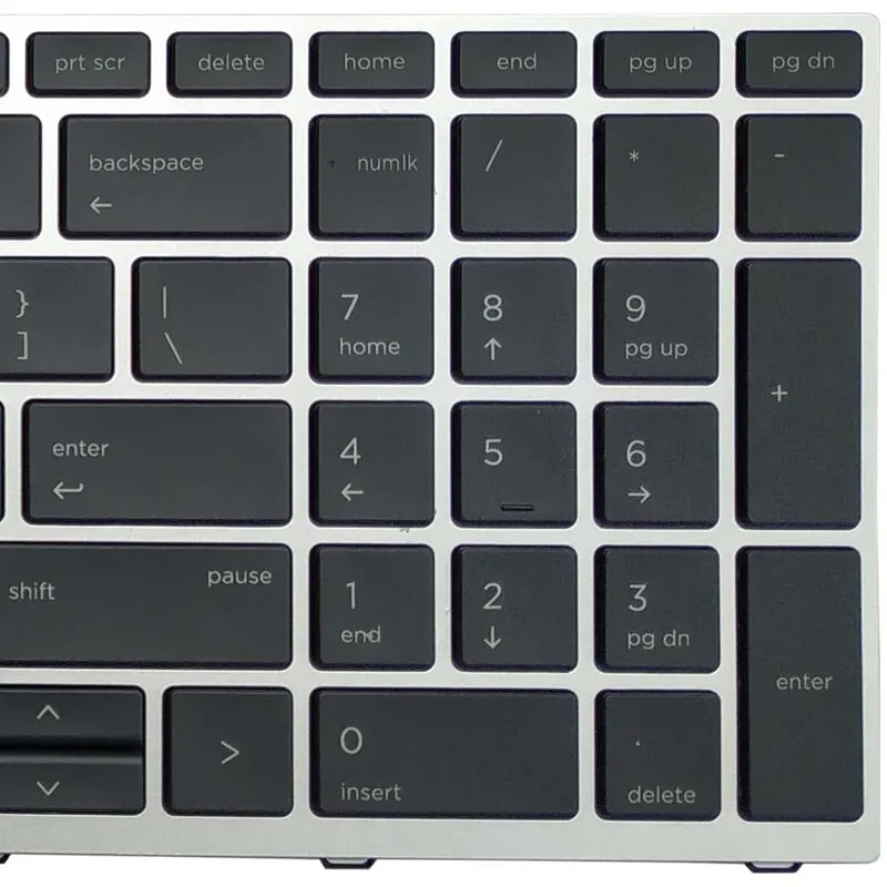 Teclado Backlit Eua para hp Probook 650 g4 650 g5 com Apontando Vara Moldura de Prata Novo - Imagem 3