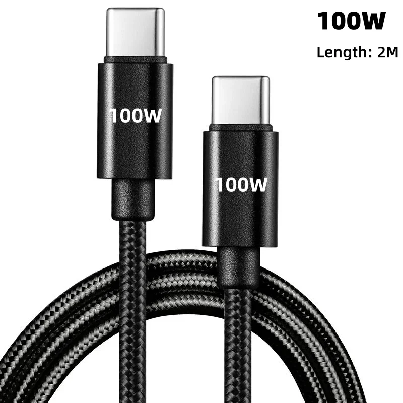 100W USB-C Fast Charging Cable - Nylon Braided