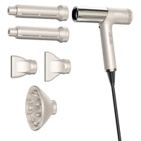 Hair Dryer with Diffuser Ionic Blow Dryer High-Speed Brushless Hairdryer Low Noise Air Blower 5 In 1 Hair Styler Curling Wand 1