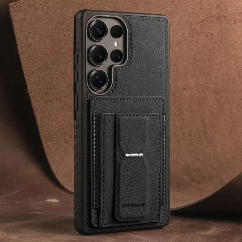 Kickstand Leather Wallet Phone Case Cover