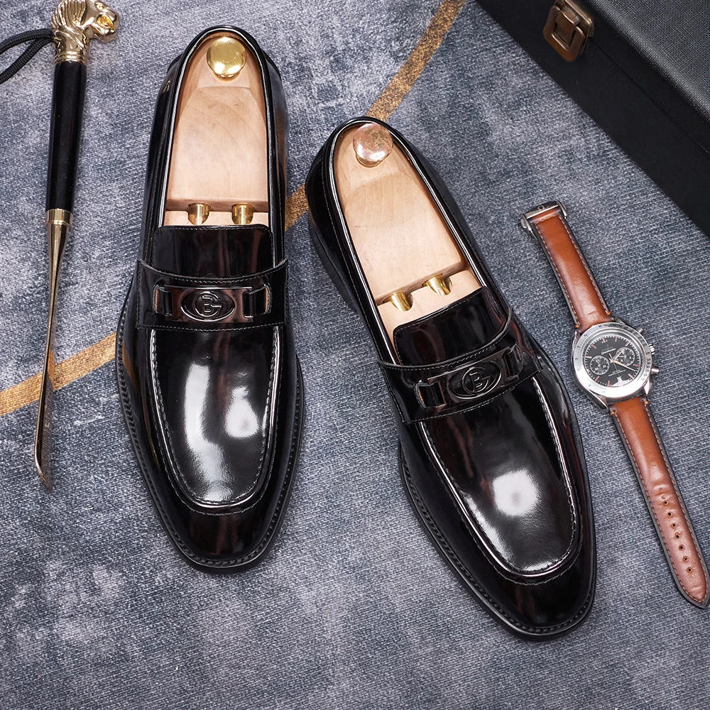 Handgefertigte Herrenschuhe aus Rindsleder, echte Ledersohlen, Business-Casual-Stil für hochwertige Business-Formelle und Hochzeiten – Detail 6
