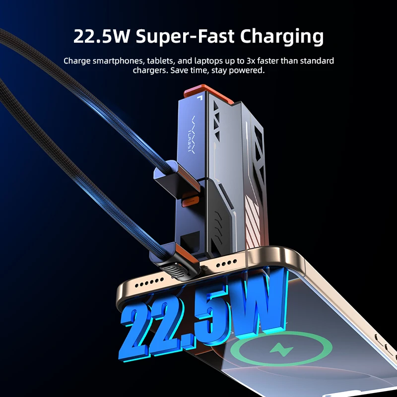 Vyvylabs Detachable Power Bank 22.5W Replaceable Battery Fast Charging External Battery Powerbank for iPhone 16 15 14 13 12 2