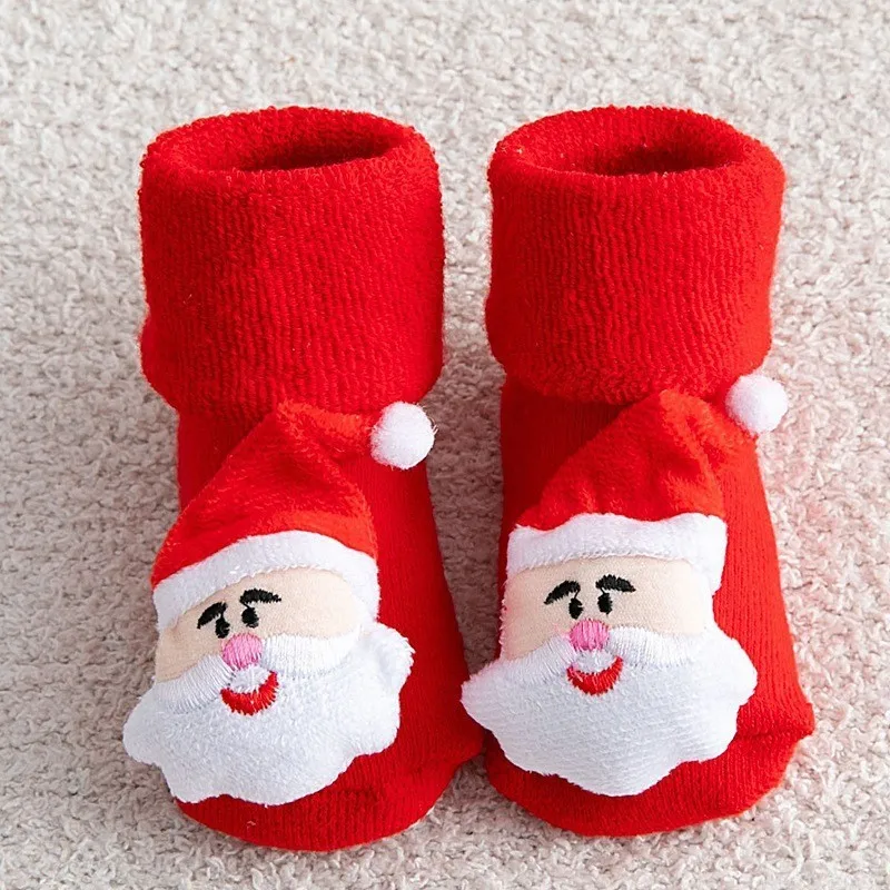 Kids Children's Socks for Girls Boys Non-slip Print Cotton Toddler Baby Christmas Socks for Newborns Infant Short Clothing