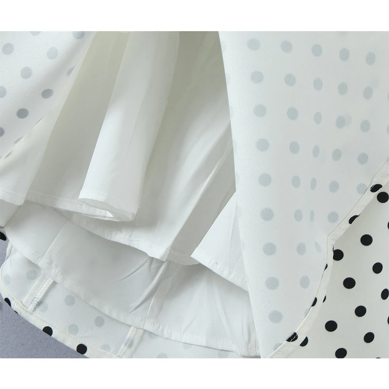 YENKYE French Style Retro Polka Dot Deep V Halter Dress Women Sexy Backless A-line Slim Sweet Elegant Mini Dresses Summer Robe
