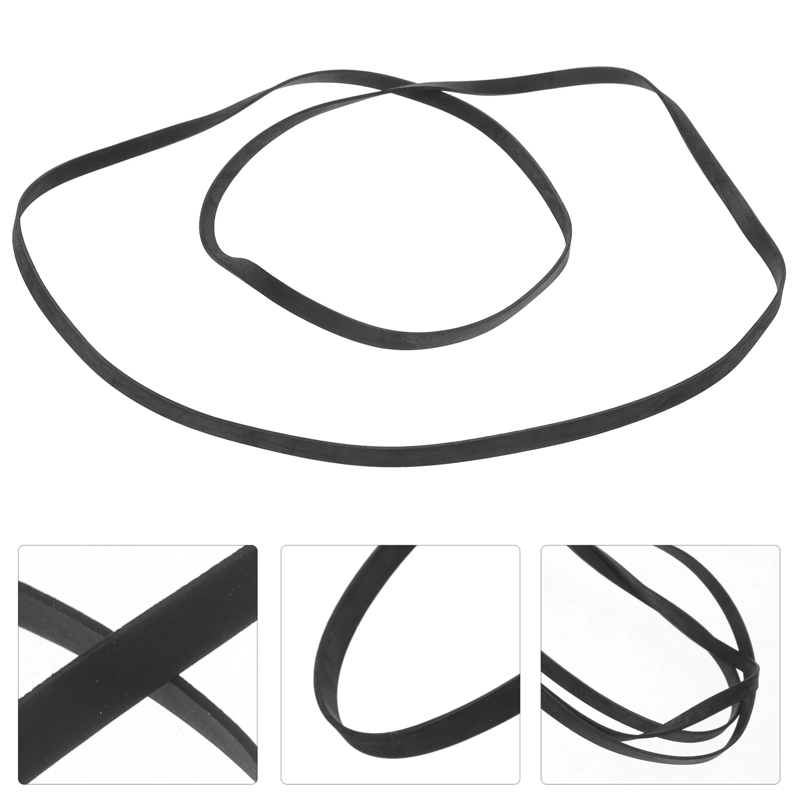 고무 턴테이블 벨트 201mm x 5mm 블랙 카세트 플레이어 벨트 교체 레코더 비닐 DJ 장비 액세서리