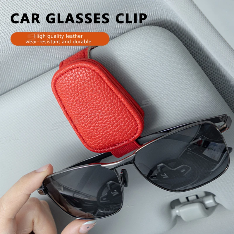Sleek Magnetic Car Visor Sunglasses and Card Holder