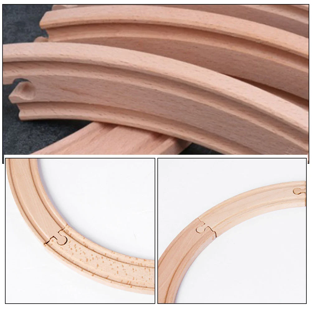Track Wooden Railway Children&rsquo;s Toys Train DIY Tracks Kids Blocks 6 Pcs For 3 Year Old Supplies