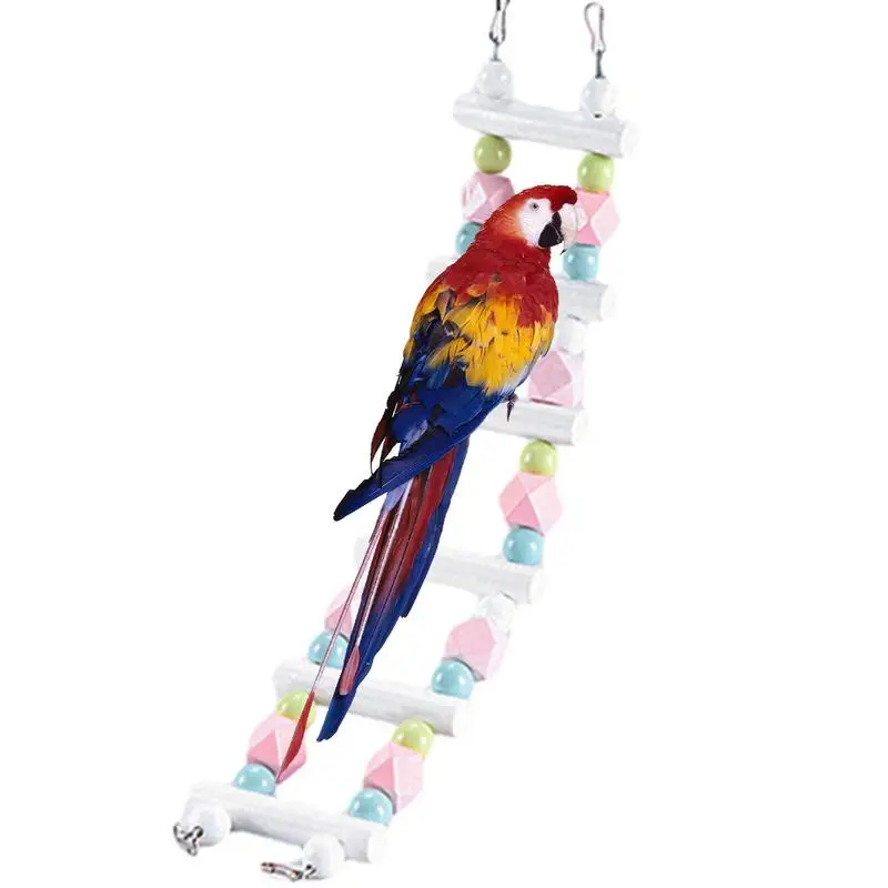

Bird Cage Swing Wood Parrot Swings Climbing Perch Fun Bird Playground Toy For Parrot Parakeet Macaws Sparrow Bird Squirrels