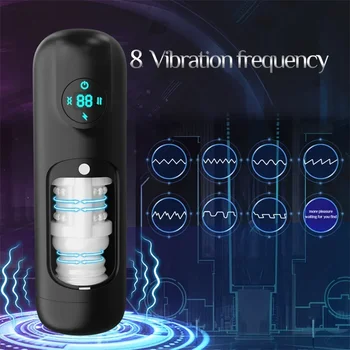 Automatic Sucks Male Masturbator Double Penatration Adult Sex Toys Gag In Mouth Blowjob False Vagina Pusy Erotic Goods Toys