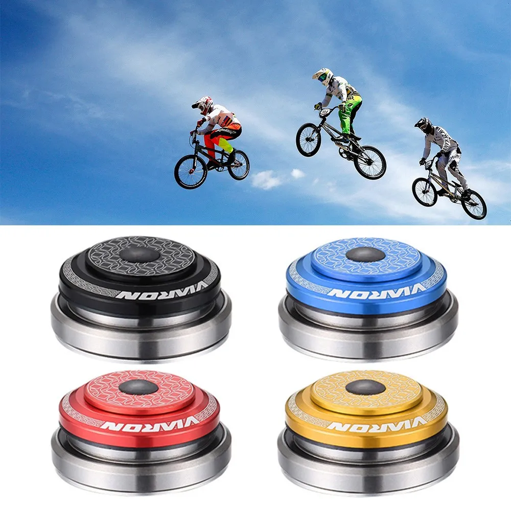CNC Bicycle Headset 42-52MM Straight Tube Frame To Tapered Tube Fork Adapter Double Bearing Structure Cycling Bike Headset