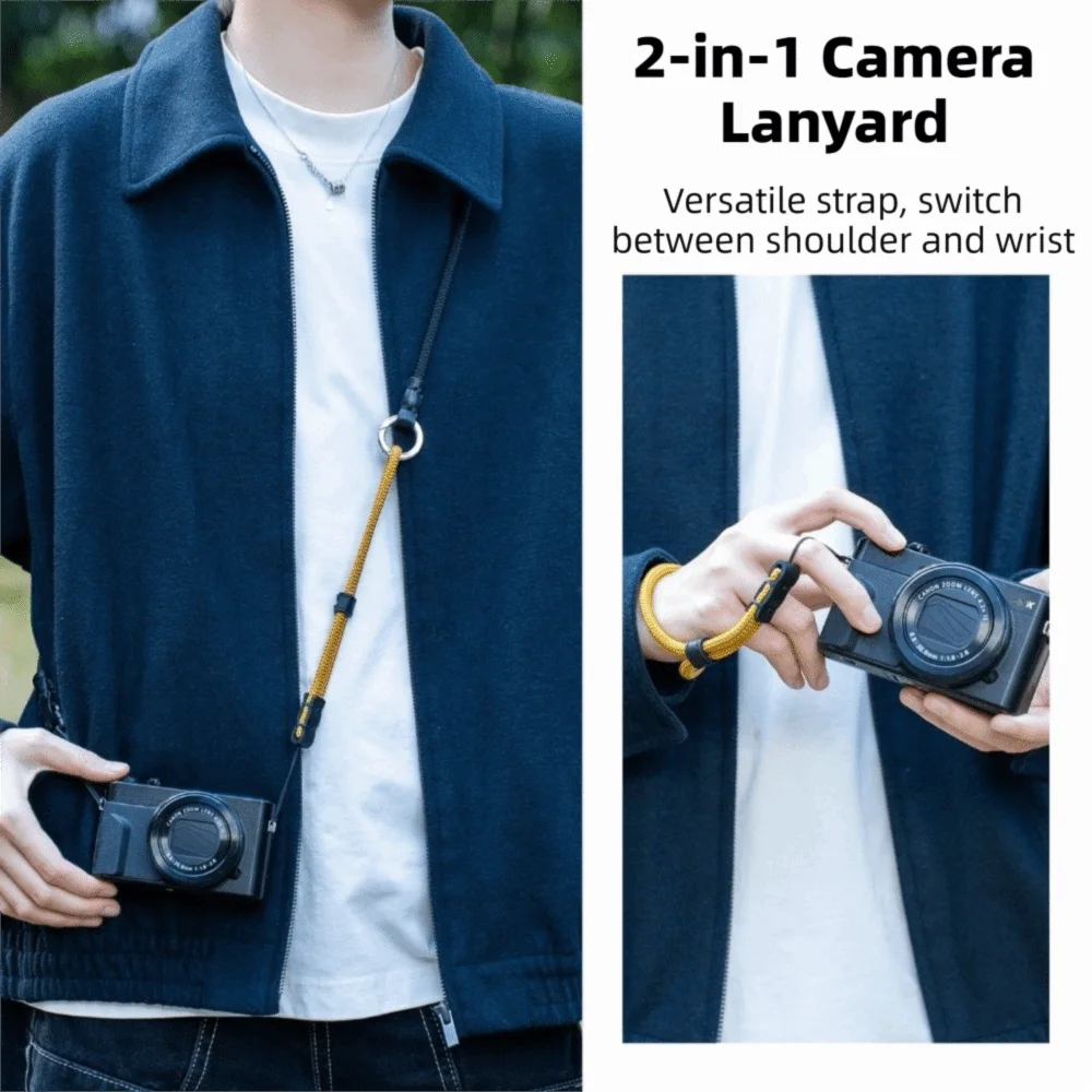 내구성 있는 소재의 카메라 숄더 스트랩, 캐논 G7X 시리즈/리코 GR 시리즈/DJI Pocket 3용 퀵 릴리즈 마이크로 싱글 스트랩