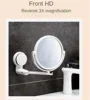 Wall Mounted Folding Arm Extend Bathroom Mirror 3X Magnification Double Side Makeup Mirrors 360 Degree Rotation 6